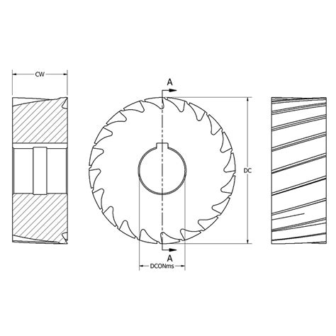 16 Teeth KEO Milling 83711 Staggered Tooth Milling Cutter,S Style 7/16 ...