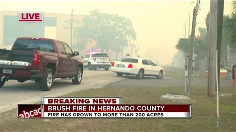 Lightning Caused Massive Brush Fire In Hernando