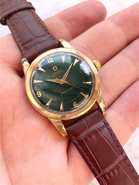 Custom Green Omega Seamaster Vintage Automatic Automatik Calatrava