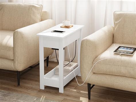 EUGAD Table Basse Table D Appoint Avec Station De Charge Table De