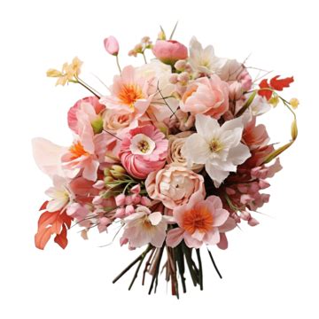 Lovely Spring Floral Bouquet, Flower, Spring, White PNG Transparent ...