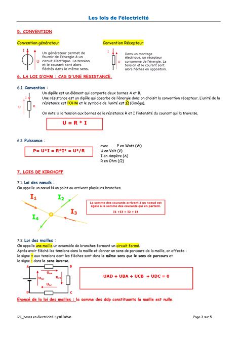 COURS NOTIONS DE BASE EN ÉLECTRICITÉ PDF