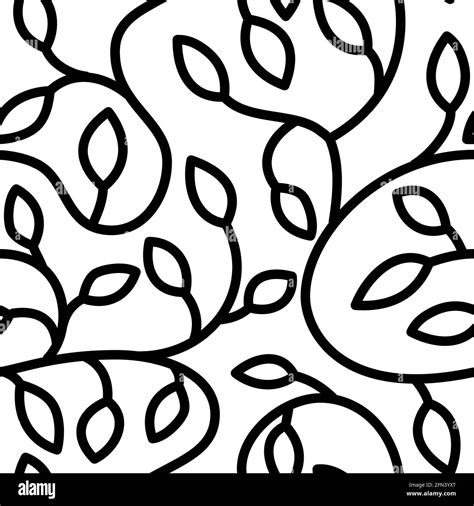 Vector seamless pattern with leaves silhouette. Background with ...