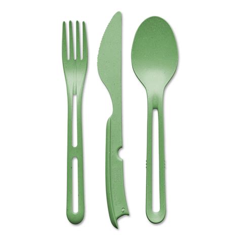 Besteck Set Klikk Nature Leaf Green Teilig