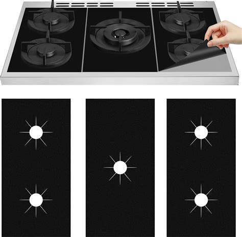 KIKIGOAL Gas Hob Covers For Gas Cookers 3pcs Gas Hob Range Protectors