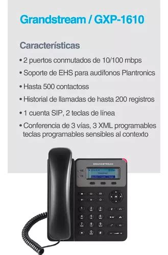 Telefono Ip Grandstream Gxp Centrales Ip Atnea Asterisk Env O