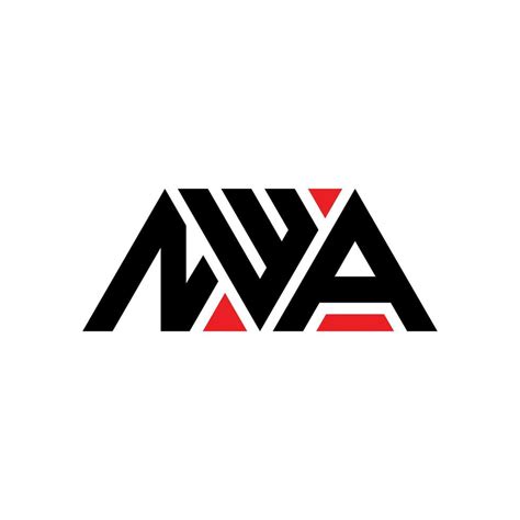 NWA triangle letter logo design with triangle shape. NWA triangle logo ...