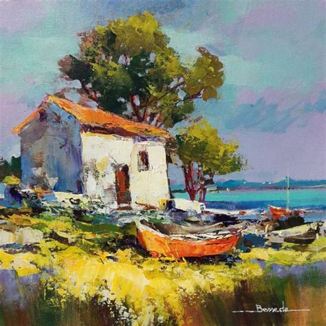 Le Cabanon Paysage Marin Painting By Christian Bessede Artmajeur