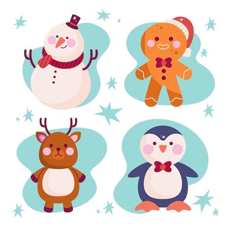 Premium Vector | CHRISTMAS CHARACTERS 2