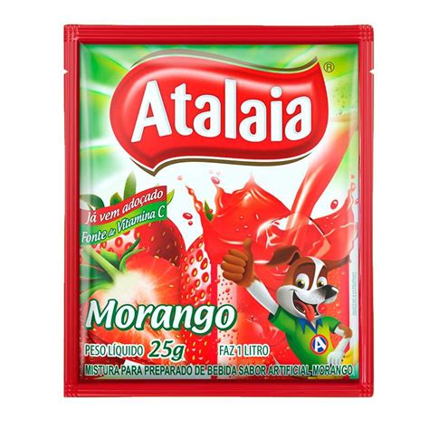 Refresco em pó Atalaia 25g Morango 15uni Submarino