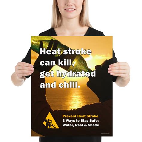 Heat Stress Safety Poster Prevent Heat Stroke Inspire Safety