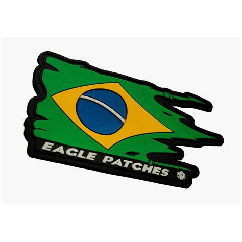 Patch Emborrachado Bandeira Do Brasil Eagle Patches