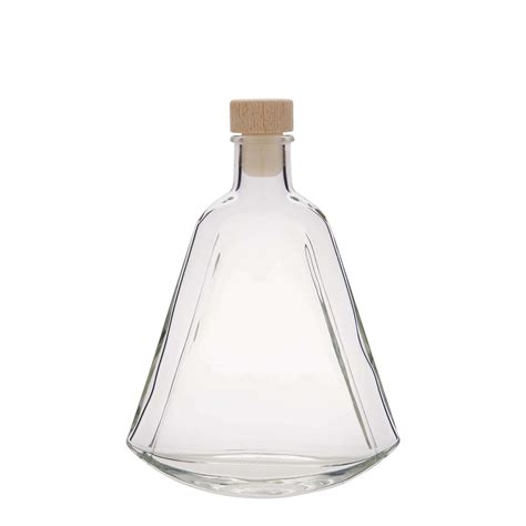 Ml Glass Bottle Maurizio Oval Closure Cork Clear