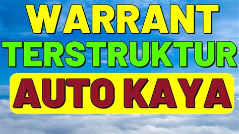 Warrant Terstruktur Perdana Call Waran Youtube