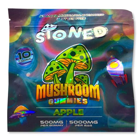 Stoned Mushroom Gummies Apple 5000mg10gummies