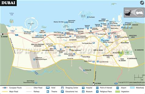 World Map Showing Dubai - Maps US and World