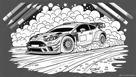 Coloriage D Une Voiture De Rallye Rapide T L Charger Ou Imprimer