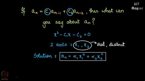 Solving Linear Recurrence Relations A Theorem YouTube