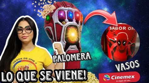 NUEVA PALOMERA GUANTELETE IRON MAN Y VASOS MARVEL COCA COLA DE CINEMEX