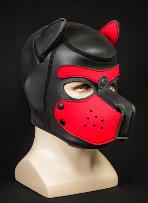 Mr S Neoprene Puppy Hood Red Underground Fetish