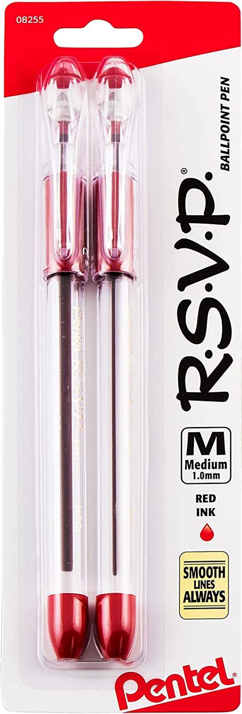 Amazon Pentel R S V P Ballpoint Pen Medium Line Red Ink