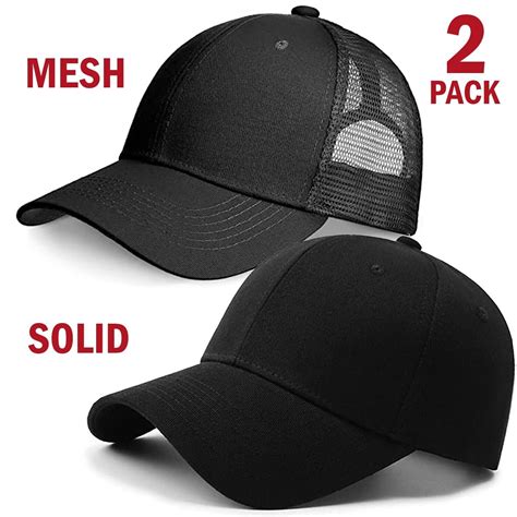 Mesh Hat Plain Baseball Cap Solid Blank Curved Visor Ball Army For