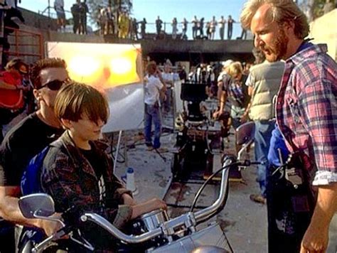 Arnold Schwarzenegger, Edward Furlong & James Cameron behind the scenes ...