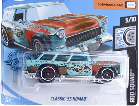 Hot Wheels Classic 55 Nomad 5 10 Blue Short Card