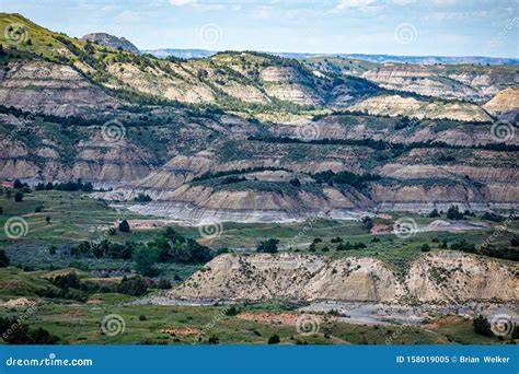 Painted Canyon Overlook North Dakota Stock Image - Image of north ...