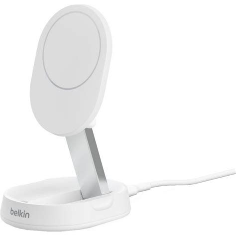 Зарядное устройство безпроводное Belkin 15Вт Stand Magnetic Qi2, белый ...