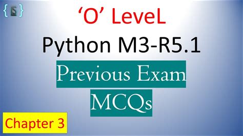 O Level Python MCQ Questions Chapter 3 Python Tutorial In Hindi O