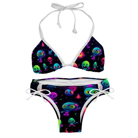 Alien Women S Bikini Set With Detachable Sponge And Adjustable Strap Two Pack Ideal For