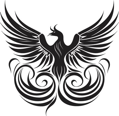 Phoenix In Moonlight Abstract Phoenix Symbol 34063876 Vector Art At