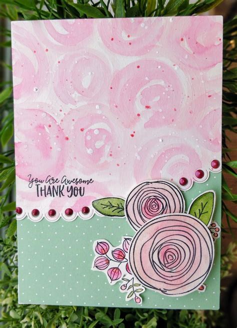 Thank you card_flower | Greeting cards diy, Cards handmade, Cards