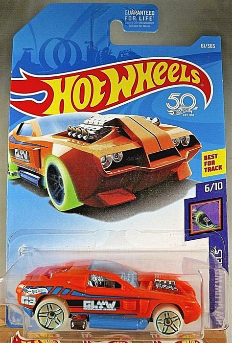 Hot Wheels HW Glow Wheels HOLLOWBACK Orange WGlow Whls Blue PR Sp Contemporary
