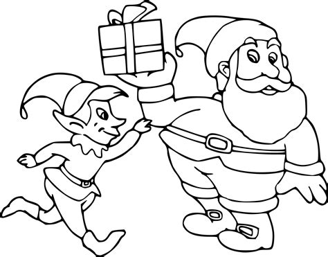 Meilleur De Coloriage Pere Noel Et Ses Lutins Haut Coloriage Hd