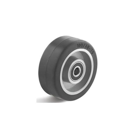 Roue caoutchouc EASYROLL NOIR 100 x 40 alésage 12 LM 40 mm RAB