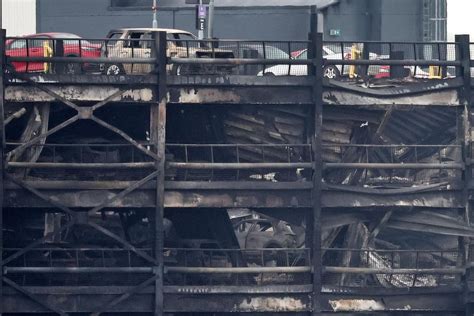 Work begins to demolish Luton Airport car park after devastating fire