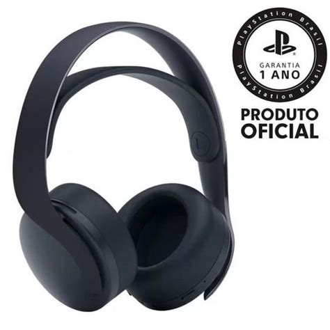 Fone PS5 Headset Sem Fio Sony 5 Pulse 3D Midnight Black Preto Fone De