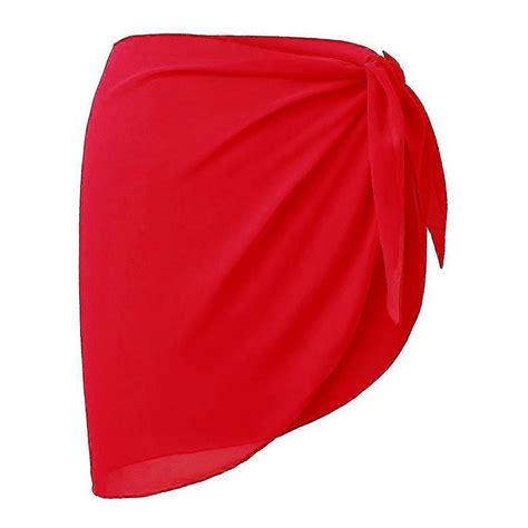 Women Plain Bikini Cover Up Skirt Summer Holiday Beach Swimwear Wrap Sarong Swimsuit Sheer Cover