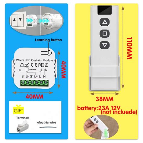 Interrupteur Commutateur De Rideau Wi Fi Rf Tuya Domotique Module De