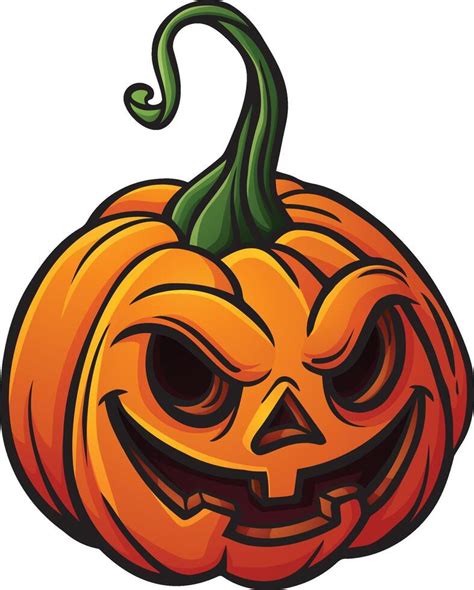 cartoon smiling halloween pumpkin character  vector art  vecteezy