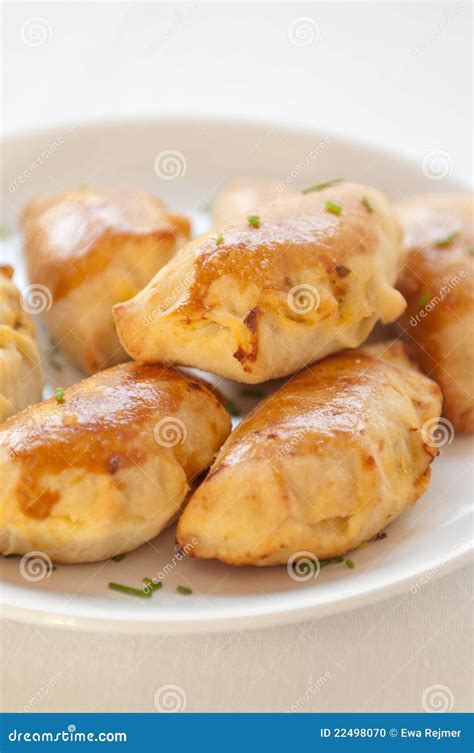 Traditional Polish Baked Dumplings Stock Photo Image Of Plate Meal