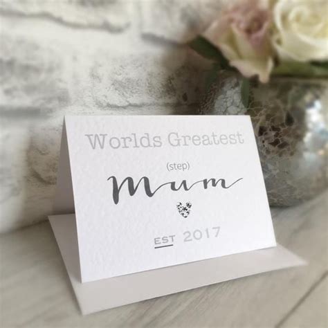 Mothers Day Card Step Mum Mothers Day Card Step Mum Card Etsy