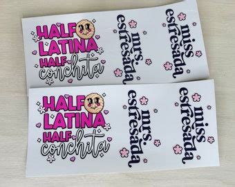 UV DTF WRAP Chicana Latina Cafecito Etsy