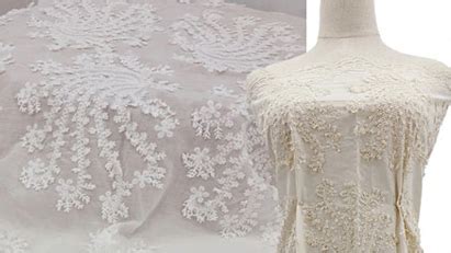 3D Embroidery Flower Lace Fabric 2024 Best Wholesale Choice