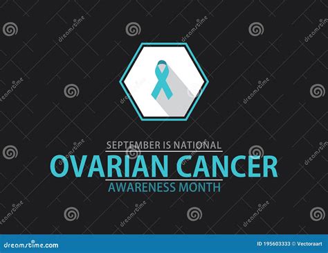 Ovarian Cancer Awareness Month Poster Design Stock Vector ...