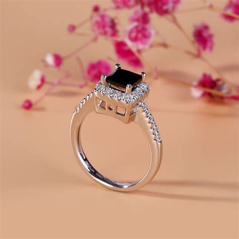 Jeulia Anillo Con Halo De Talla Princesa En Plata De Ley Jeulia Mx