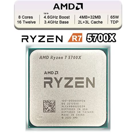 Amd Ryzen™ 7 5700x Desktop Processor Tray Pack