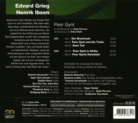 Edvard Grieg Peer Gynt Op 23 2 CDs Jpc